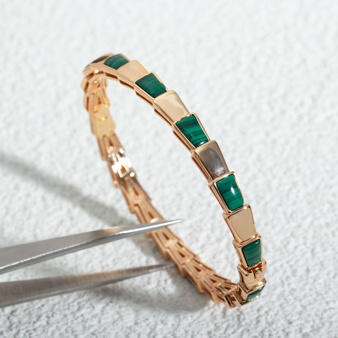 Jewelver SERPENTI BRACELET PINK GOLD MALACHITE