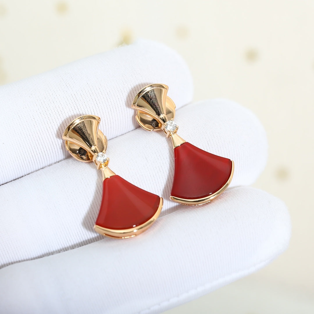 Jewelver DREAM Carnelian PINK GOLD EARRINGS