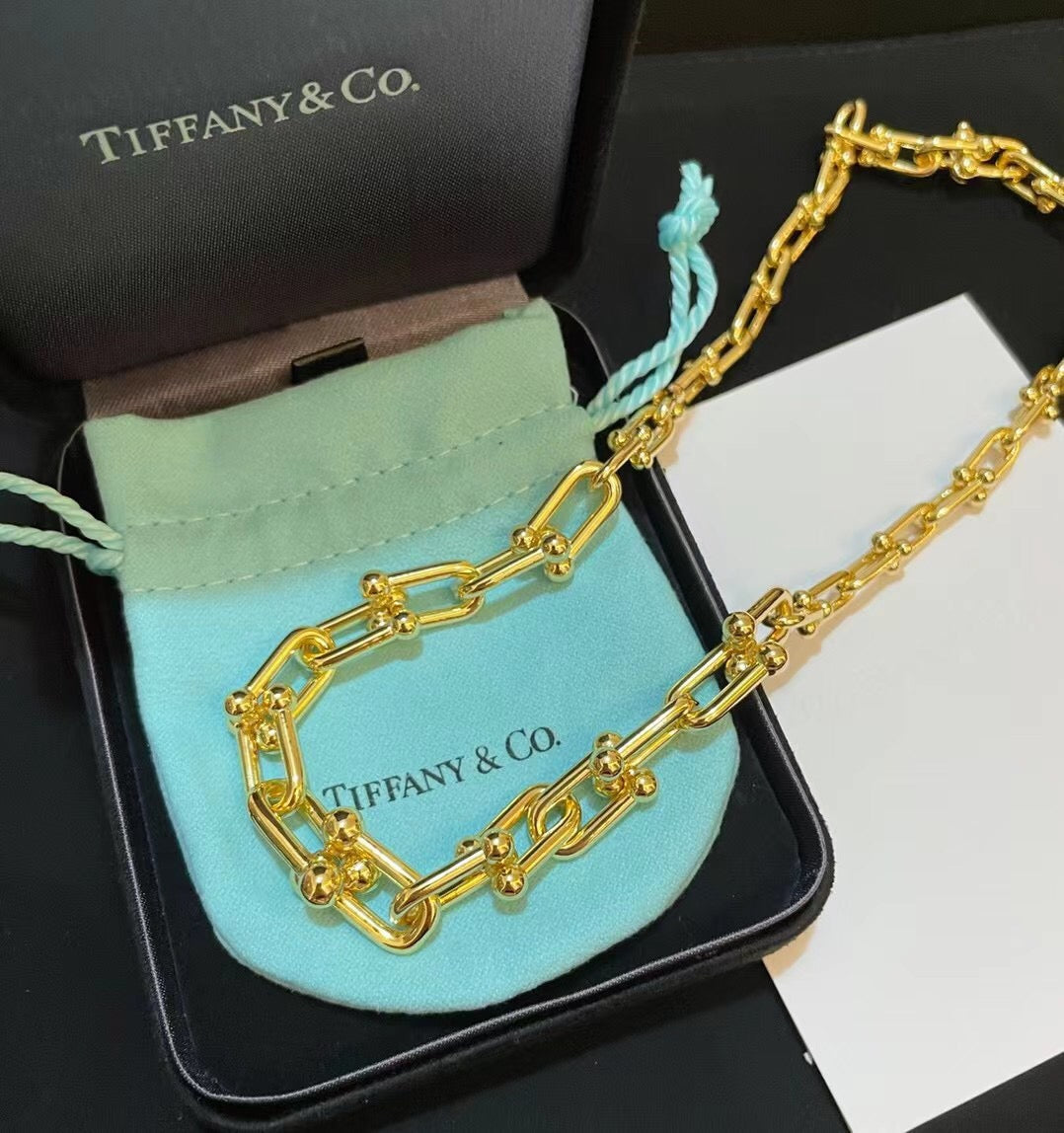 Jewelver T - JEWELRY HARDWEAR GRADUATED LINK GOLD NECKLACE