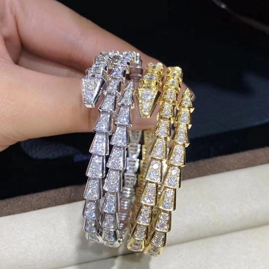 Jewelver SERPENTI BRACELET GOLD DIAMOND DOUBLE ROW