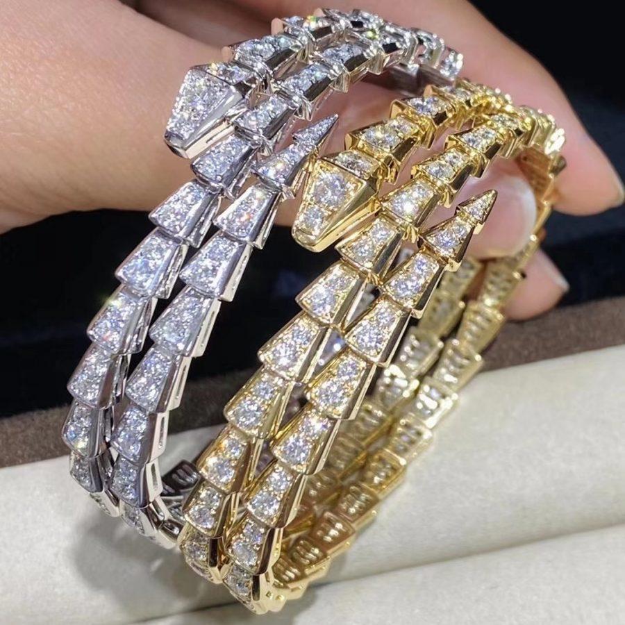 Jewelver SERPENTI BRACELET GOLD DIAMOND DOUBLE ROW