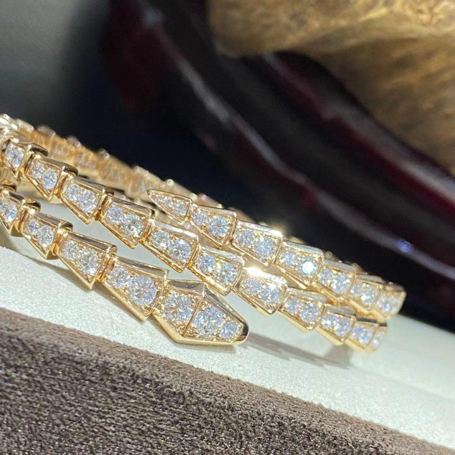 Jewelver SERPENTI BRACELET GOLD DIAMOND DOUBLE ROW
