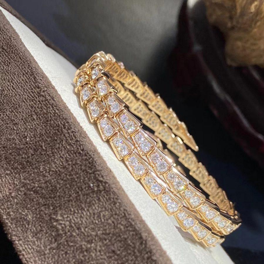 Jewelver SERPENTI BRACELET GOLD DIAMOND DOUBLE ROW