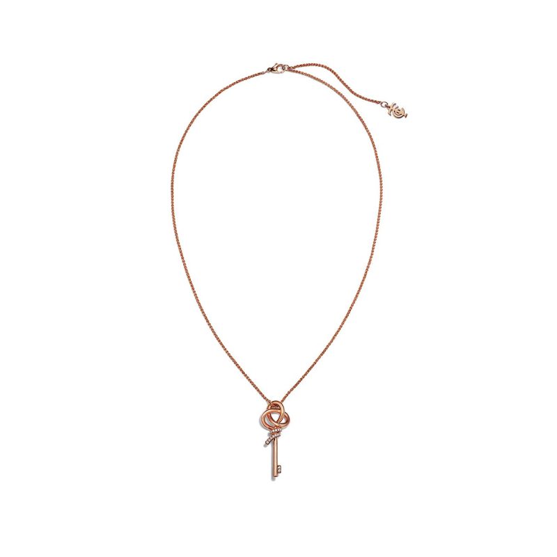 Jewelver T Keys Woven Diamonds Medium Necklace