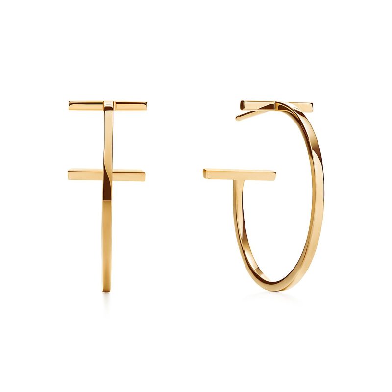 Jewelver T Hoop Earrings