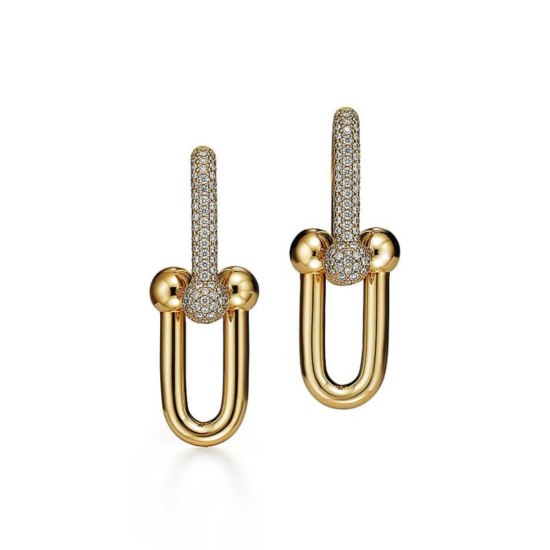 Jewelver T HardWear Large Link Diamonds Earrings