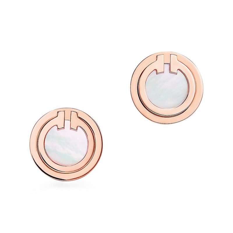 Jewelver T Mother-of-pearl Circle Earrings
