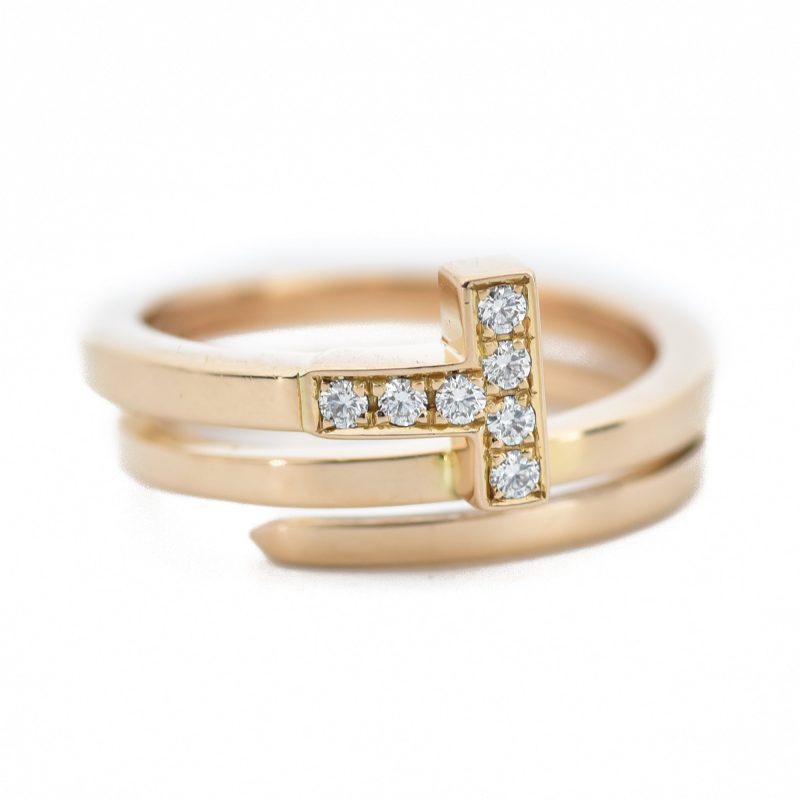 Jewelver T Diamond Square Ring
