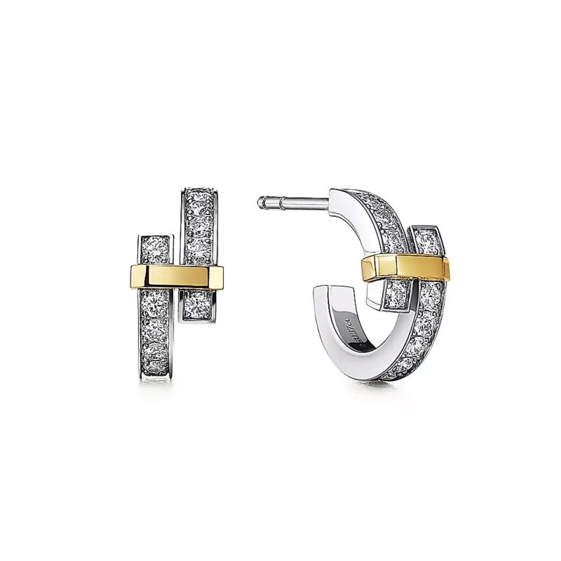Jewelver T Edge Hoop Earrings