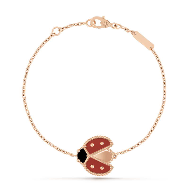 Jewelver Lucky Spring Open Wings Bug Rose Gold Bracelet