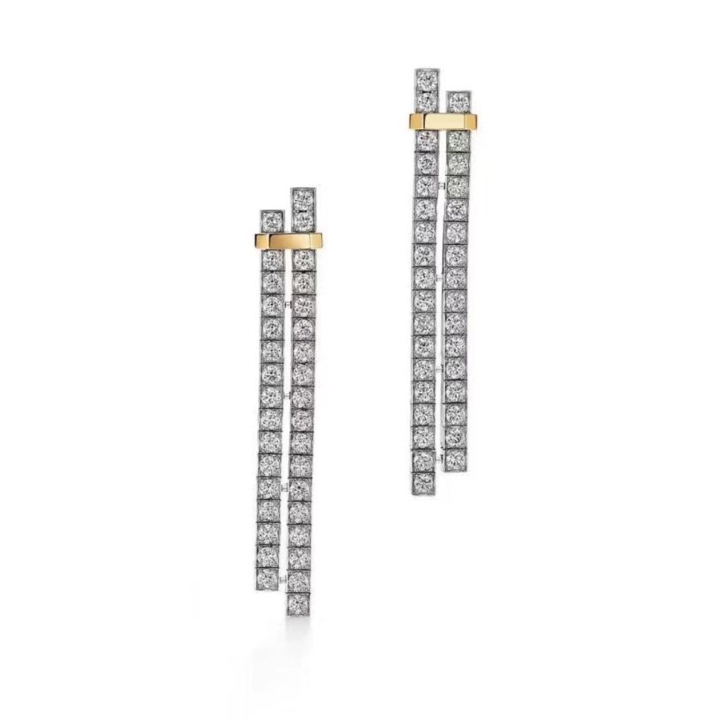 Jewelver T Edge Drop Earrings