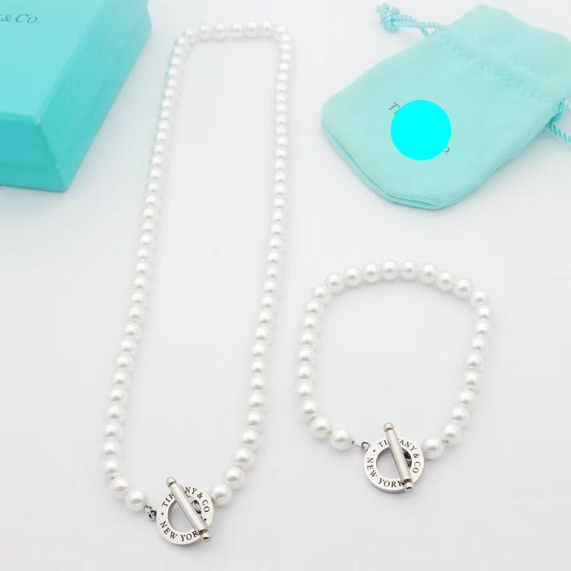 Jewelver T Tag Beads Necklace