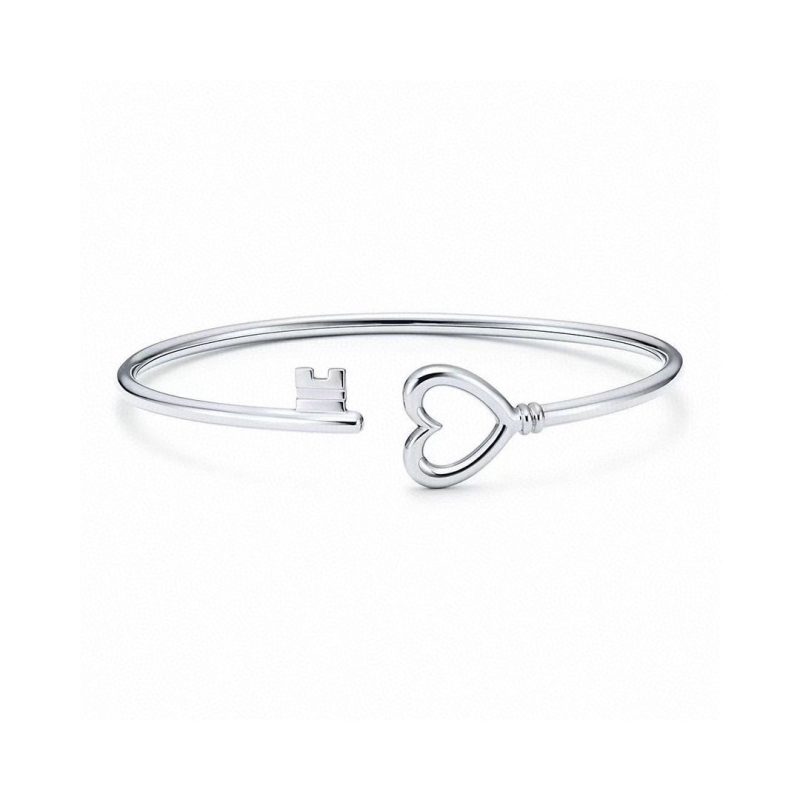 Jewelver T Heart Key Wire Bracelet
