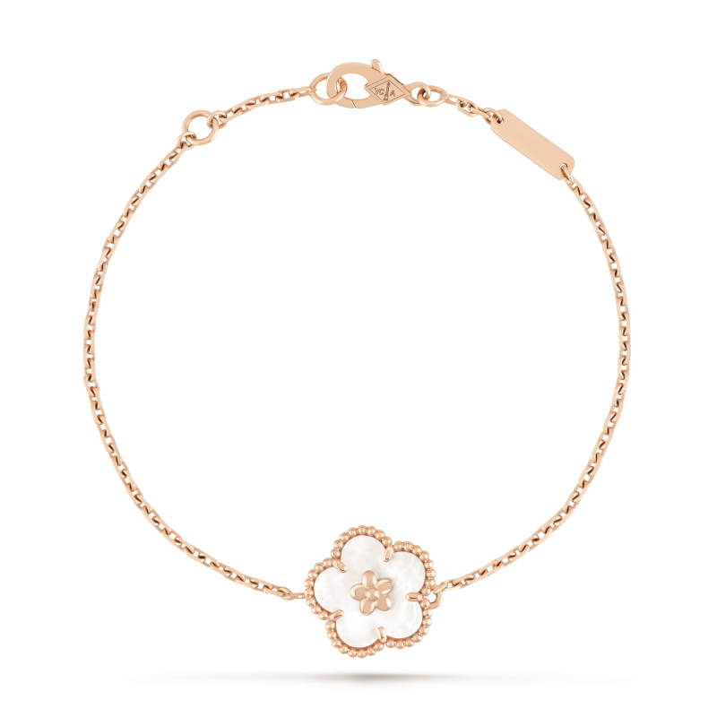Jewelver Lucky Spring White Blossom Rose Gold Bracelet