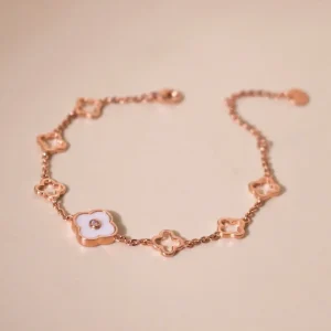 four-petal-cz-charm-bracelet-in-dual-tone-finish-3